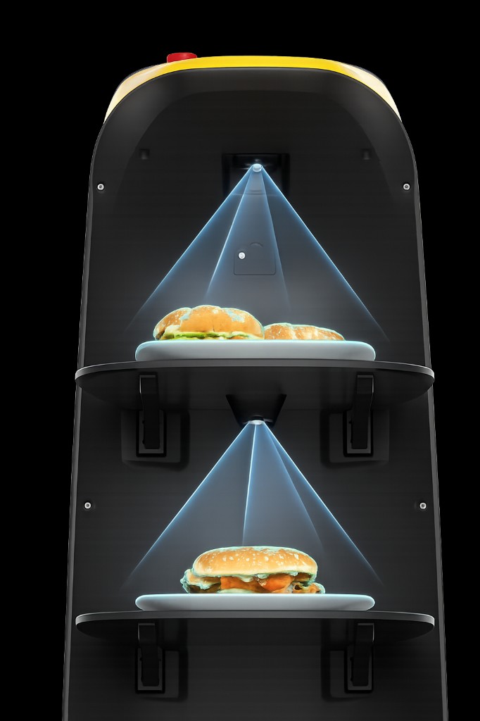 KettyBot Pro com detecção inteligente de bandejas por lentes fisheye 360°